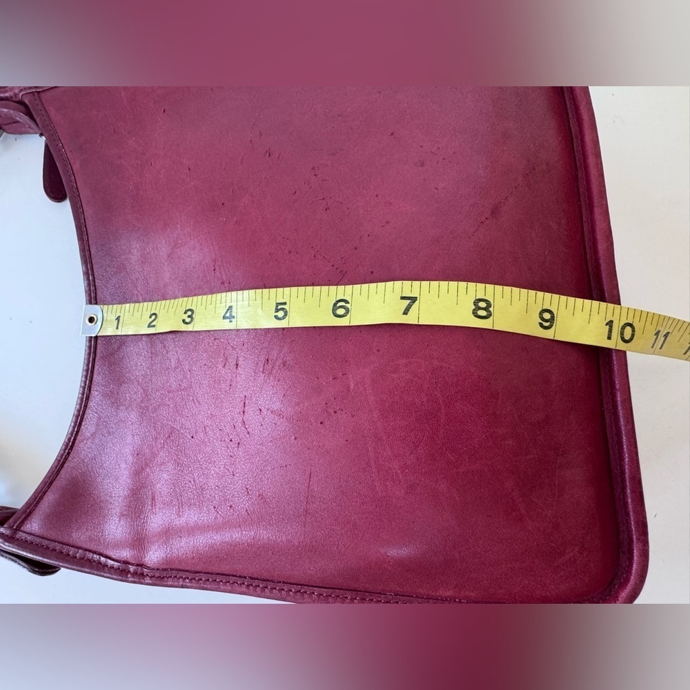 Vintage Coach Red Andrea Leather bucket bag Purse * Flaws - Picture 12 of 15